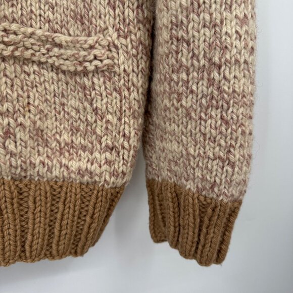 Vintage 1970s Cowichan Zip-up Sweater Jacket Casual Sporty Knit Cardigan Retro A - Picture 6 of 12